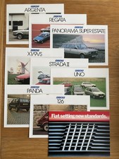 Confezione Brochure Vendita Gamma Fiat 1984: 126, Panda, X1/9, Strada, Argenta, Panorama