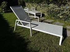 Lettino da giardino/piscina in alluminio con schienale regolabile