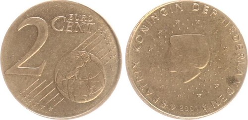 Olanda cent 2001 conio - 2,