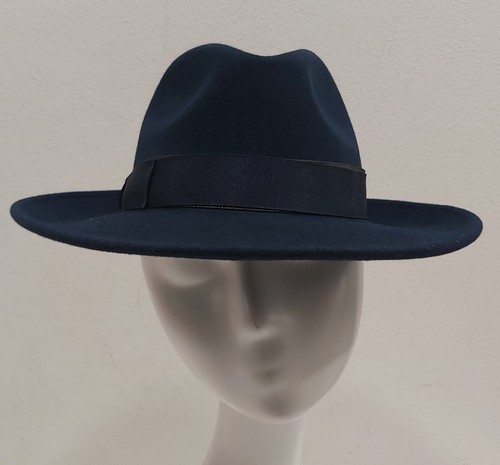 Cappello blu feltro - feltro, lana