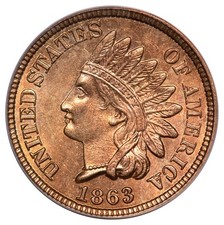 1863 1C centesimo indiano -