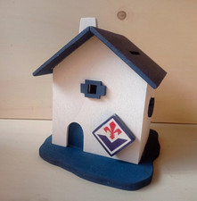 Salvadanaio in legno Fiorentina artigianato casetta personalizzabile collezione