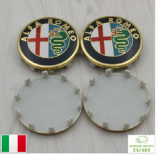 4 Tappi Coprimozzo per ALFA ROMEO Brera Giulietta 159 60mm cerchi in lega