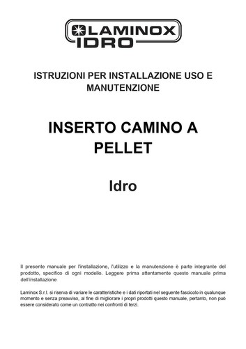 Manuale installazione uso - manuale, d'uso
