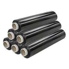 6 BOBINE FILM ESTENSIBILE PELLICOLA NERA 2,2 KG 23 MICRON PER IMBALLAGGIO 50 CM