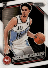 2024/25 PRIZM BLACK BASKET WHITE PRIZM ZACCARIE RISACHER RC #28/175