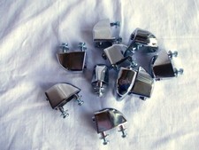 Blocchetto 10 pezzi in metallo cromato x rullante tom timpano percussioni varie