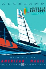 Poster Manifesto Locandina Pubblicitaria Coppa America Auckland Stampa 40x60 Cm.