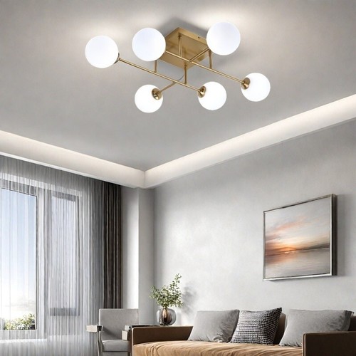 Plafoniera moderna oro con - moderna,