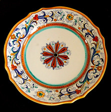 A37 - GRANDE PIATTO IN CERAMICA MAIOLICA DERUTA diametro 32cm.