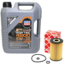 Motoröl Set 5W-30 5 Liter + Ölfilter 36634 für Audi A3 Seat Skoda Yeti VW Polo