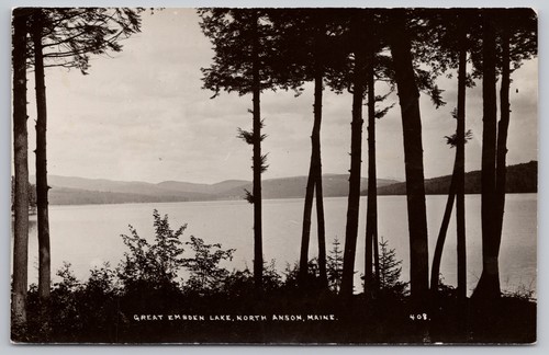 1956 embden pond maine lake - embden,