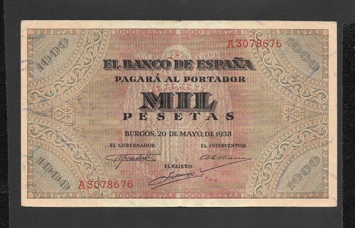 1000 pesetas 1938 - a, mbc+
