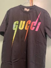 Gucci T‑Shirt nera Uomo M – logo autentico, cotone, usata in buone condizioni
