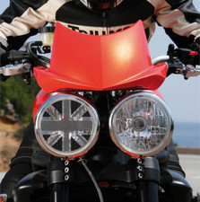 3 Adesivi Faro Fanale TRIUMPH  speed street triple trasparente e nero England