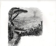 Stampa antica NAPOLI veduta