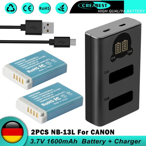 1600 mah 13l batteria e - nb-13l,