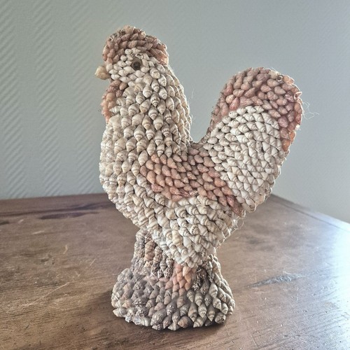 Conchiglia folkart gallo - folkart,