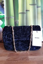 Mia Bag BORSA TRACOLLA MORBIDA VELLUTO Art 22311 - Colore Nero- Made in Italy