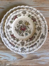 Myott England Bouquet Piatto Piano  Dessert Dipinti A Mano Ceramica Terre De Fer