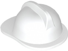 x5 Lego® Parts Used Minifigure Headgear 3834 Fire Helmet White (7945)