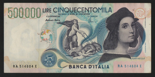 500000 lire raffaello sanzio - 500000,