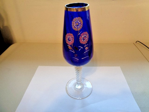 Vaso bere vintage blu - vaso,