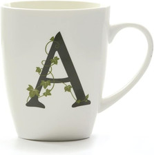 - Tazza Lettera A, Bianco -