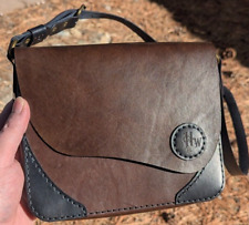 Borsa a mano in pelle marrone