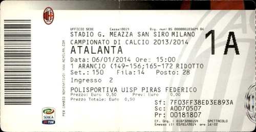 Biglietto stadio serie - biglietto,