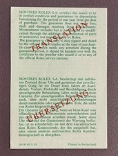 ROLEX Translation Leaflet for