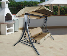 GAZEBO DONDOLO ECRU' PRENDISOLE FERRO ESTERNO ARREDO GIARDINO GAZEBO TENDONE ITA