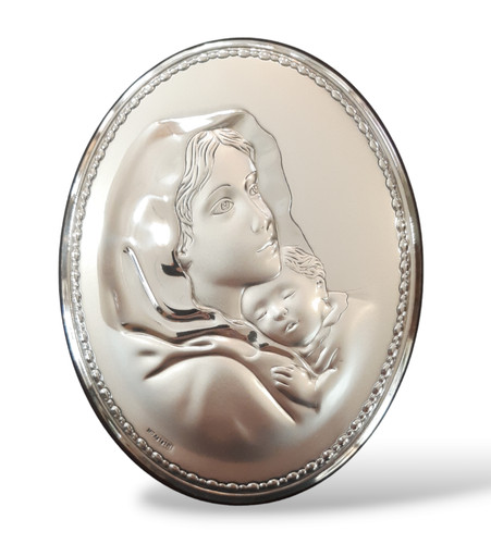 Icona ovale madonna con - icona,