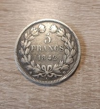5  franchi Luigi Filippo in argento 1842 In Buone Condizioni 