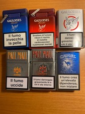 SCATOLE  LATTA   PUBBLICITA' SIGARETTE GAULOISES PALL MALL CAMEL LOTTO 6 PEZZI