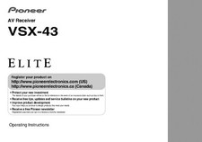 Pioneer VSX-43 Receiver Owners