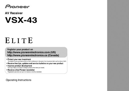 Pioneer vsx ricevitore - vsx-43,