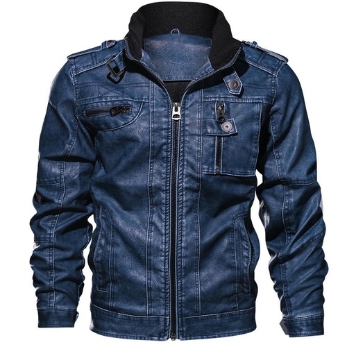 Giacca moto pelle uomo vintage