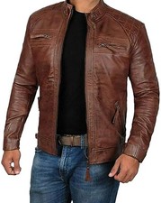 Giacca da moto in pelle da