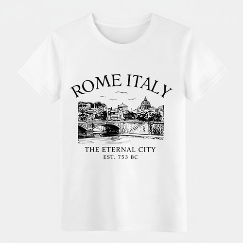 Shirt grafica roma italia la - roma,