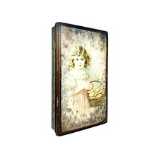 ND * Scatola, Barattolo in Latta "Biscotti Saiwa - Illustrazione Bambina con Ces