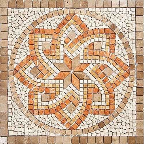 Rosone mosaico marmo - rosone, in