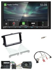 Kenwood Bluetooth USB 2DIN volante TMC DAB navigazione per VW T6 15-19 pianoforte nero