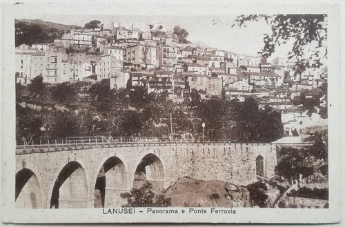 Cartolina lanusei ponte - lanusei,