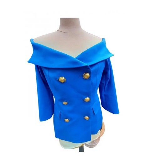 Blazer aderente blu flavio - aderente,