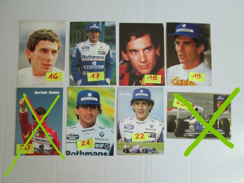 Ayrton senna cartolina - senna, 10x15