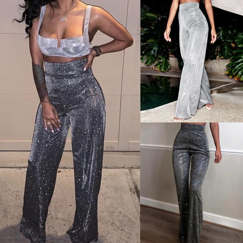 Pantaloni donna glitter