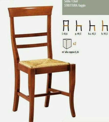 Sedia legno massello - legno,