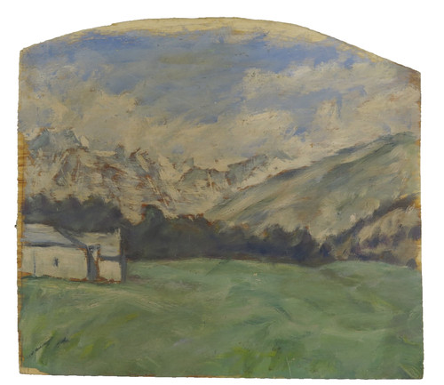 Quadro olio paesaggio alpi - quadro,