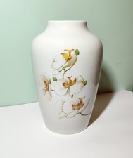 Vaso Porcellana Decoro Fiorito a Mano  H 23cm